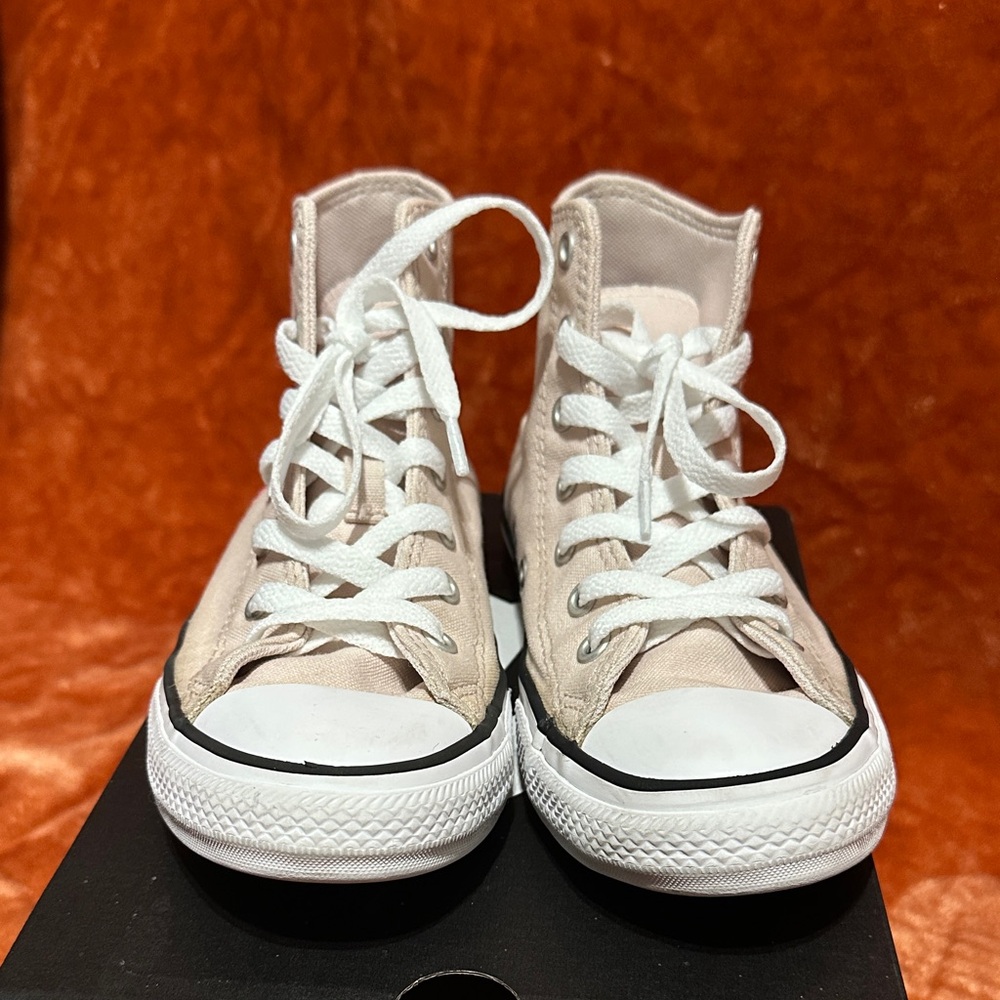 Converse Classic High-Tops in Cream and White